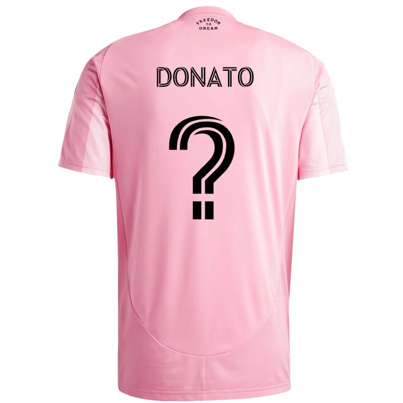 Danxen Kinder Benjamin Donato #0 Rosa Schwarz Heimtrikot Trikot 2025/26 T-Shirt