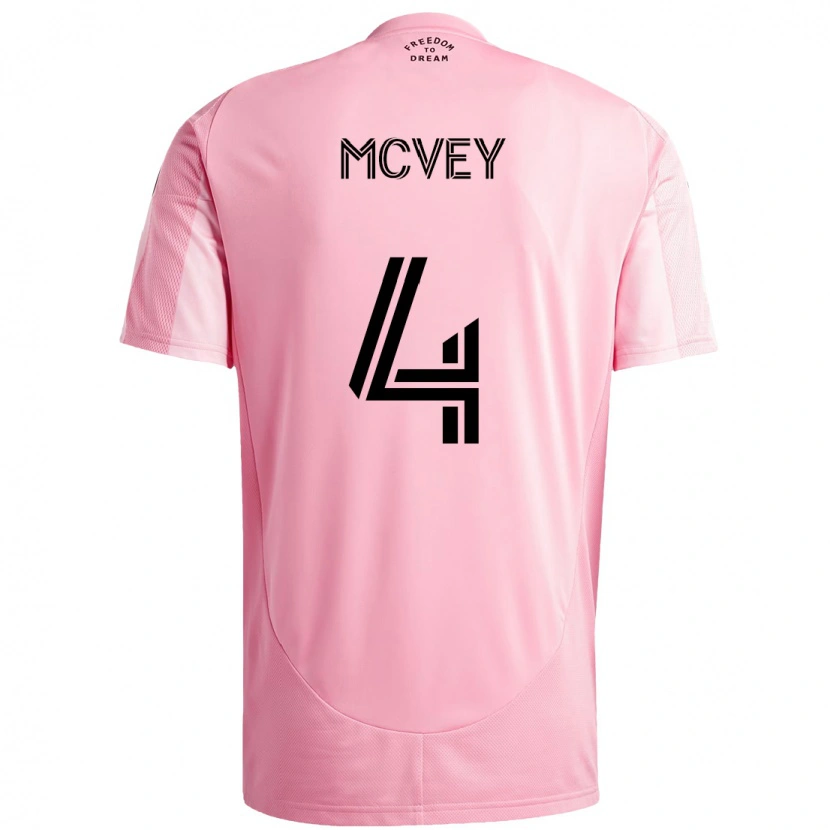 Danxen Kinder Christopher Mcvey #4 Rosa Schwarz Heimtrikot Trikot 2025/26 T-Shirt