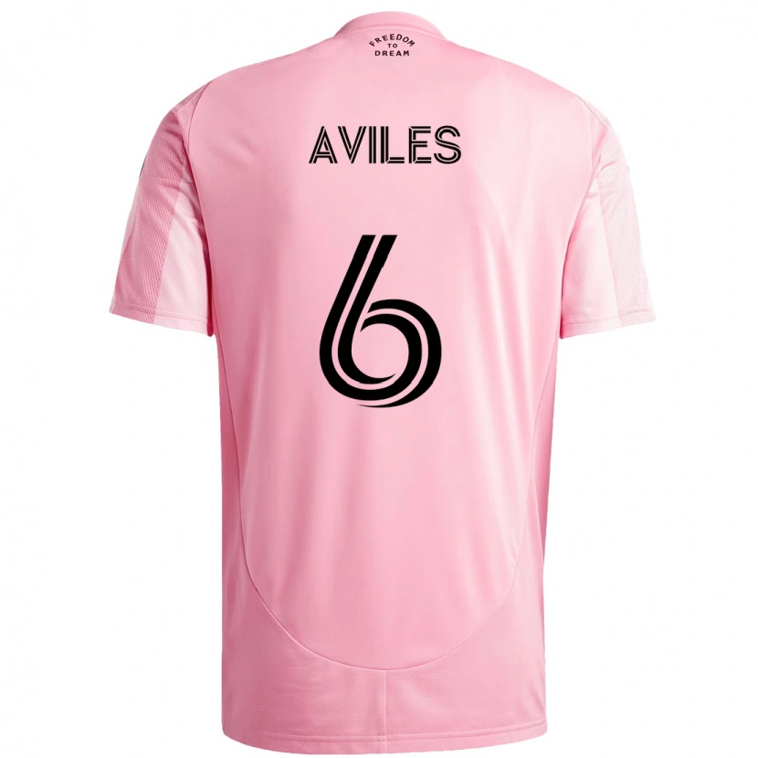 Danxen Kinder Tomás Avilés #6 Rosa Schwarz Heimtrikot Trikot 2025/26 T-Shirt