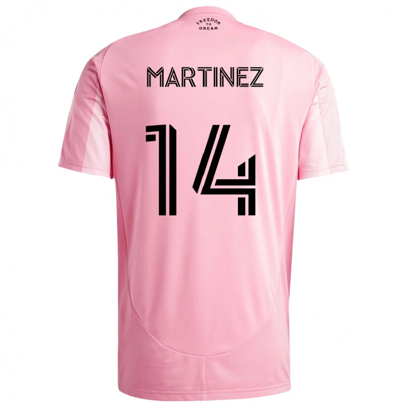 Danxen Kinder David Martínez #14 Rosa Schwarz Heimtrikot Trikot 2025/26 T-Shirt