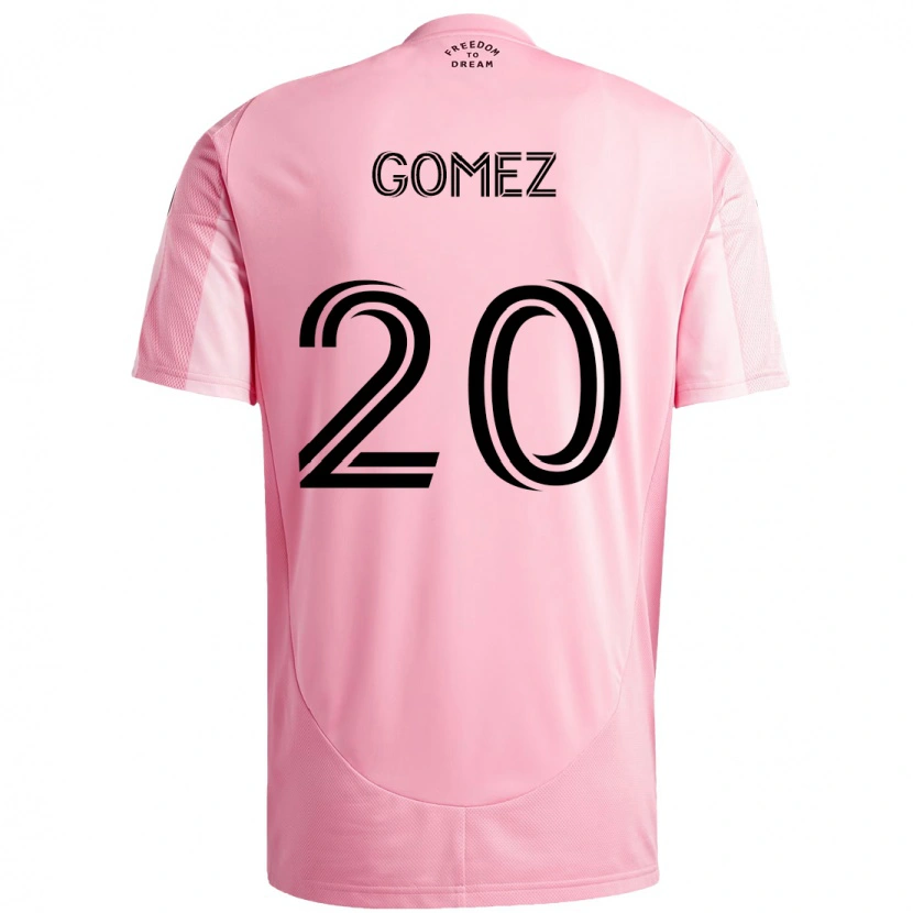 Danxen Kinder Diego Gómez #20 Rosa Schwarz Heimtrikot Trikot 2025/26 T-Shirt