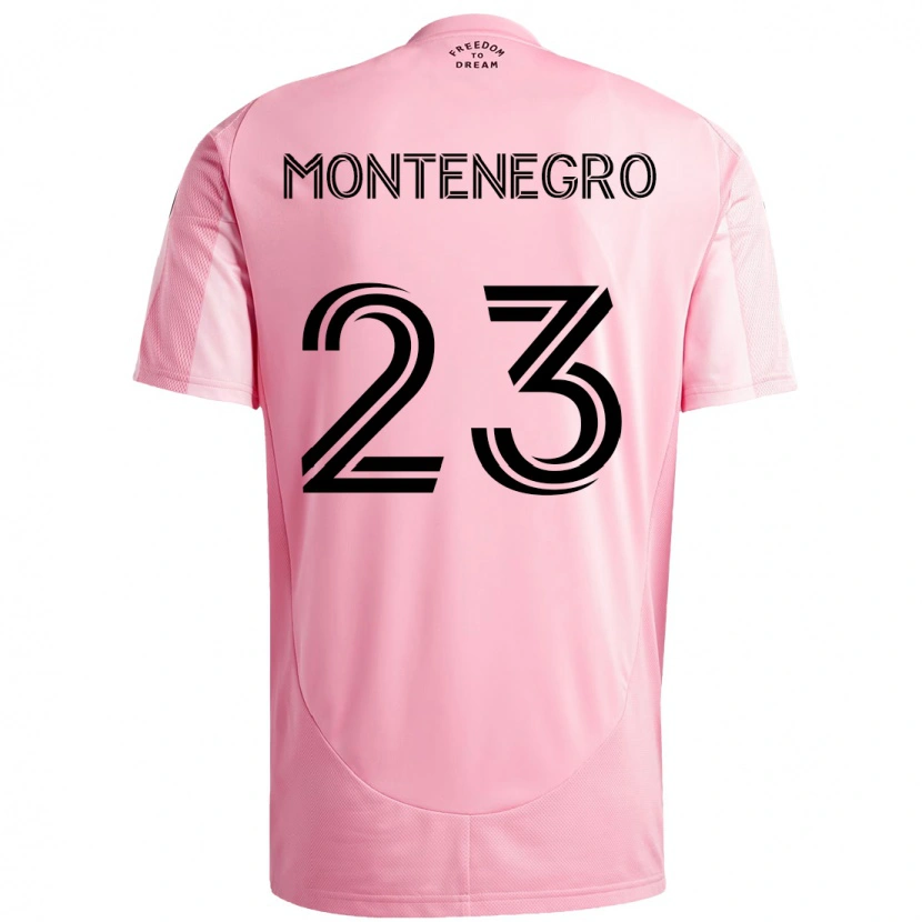 Danxen Kinder Ricardo Montenegro #23 Rosa Schwarz Heimtrikot Trikot 2025/26 T-Shirt