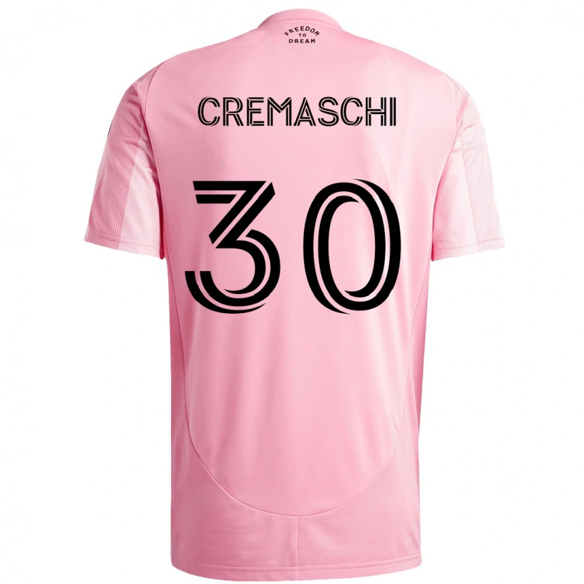 Danxen Kinder Benja Cremaschi #30 Rosa Schwarz Heimtrikot Trikot 2025/26 T-Shirt