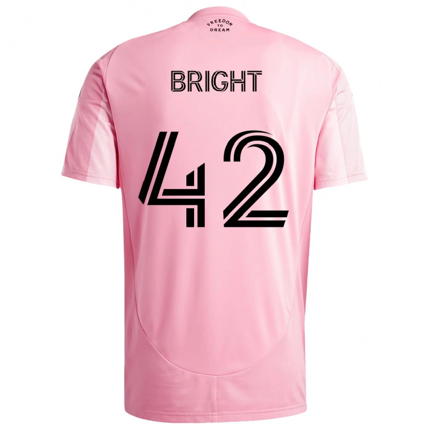 Danxen Kinder Yannick Bright #42 Rosa Schwarz Heimtrikot Trikot 2025/26 T-Shirt