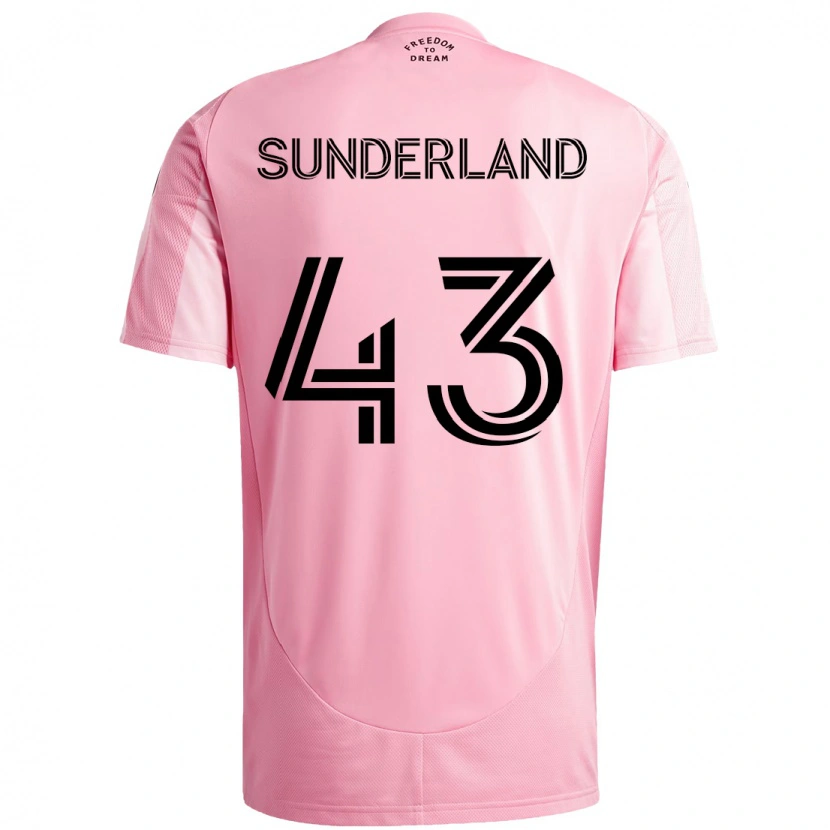 Danxen Kinder Lawson Sunderland #43 Rosa Schwarz Heimtrikot Trikot 2025/26 T-Shirt