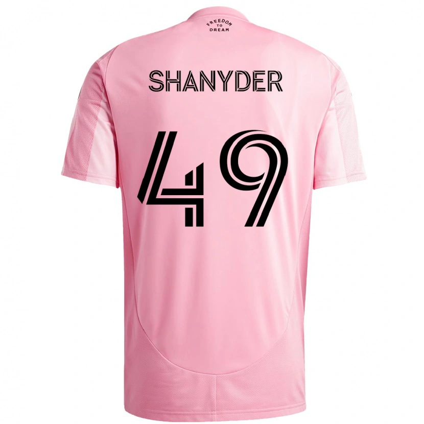 Danxen Kinder Shanyder Borgelin #49 Rosa Schwarz Heimtrikot Trikot 2025/26 T-Shirt