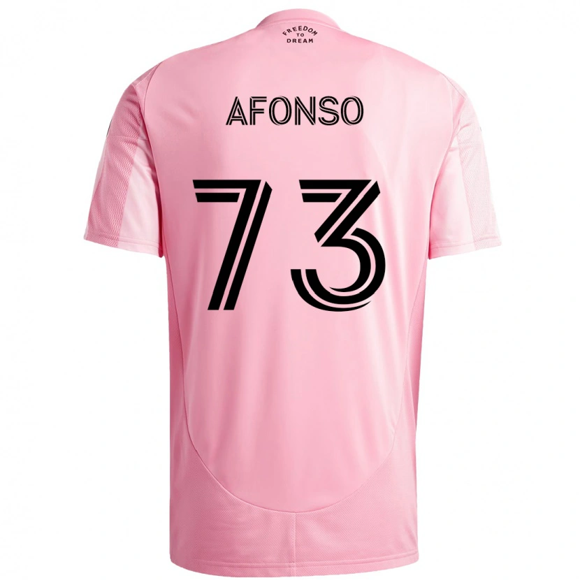 Danxen Kinder Leo Afonso #73 Rosa Schwarz Heimtrikot Trikot 2025/26 T-Shirt