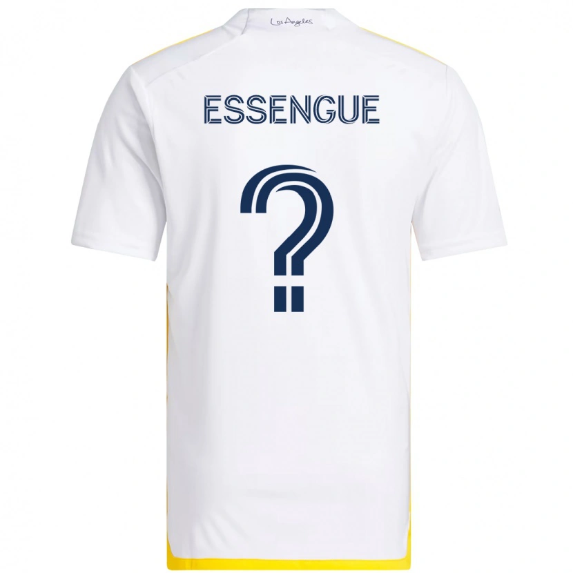Danxen Kinder Ascel Essengue #0 Weiß Gelb Heimtrikot Trikot 2025/26 T-Shirt
