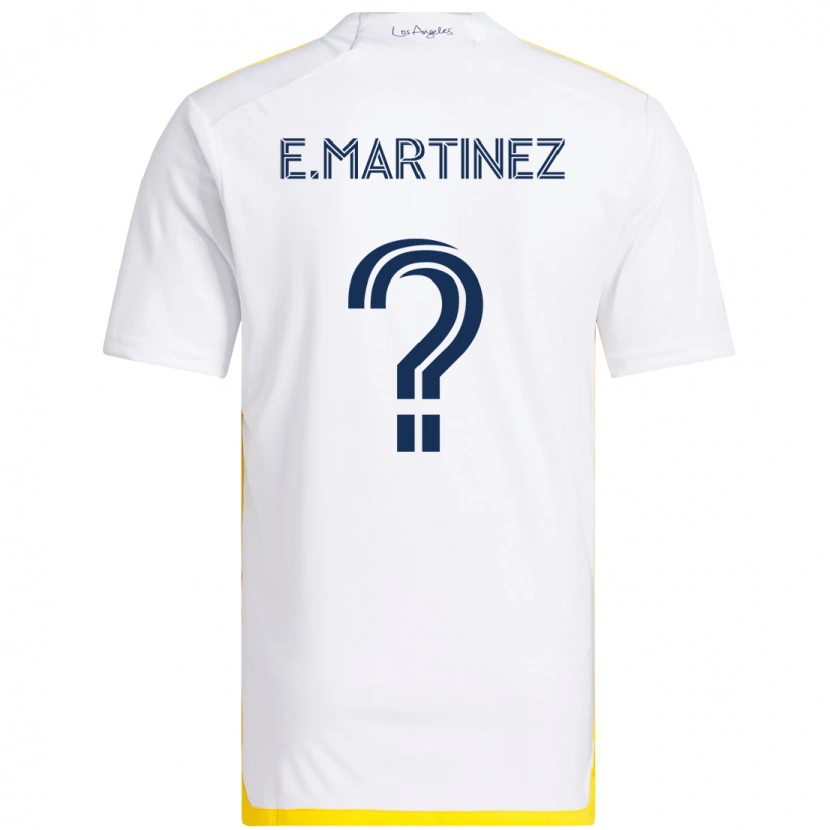 Danxen Kinder Enrique Martinez #0 Weiß Gelb Heimtrikot Trikot 2025/26 T-Shirt