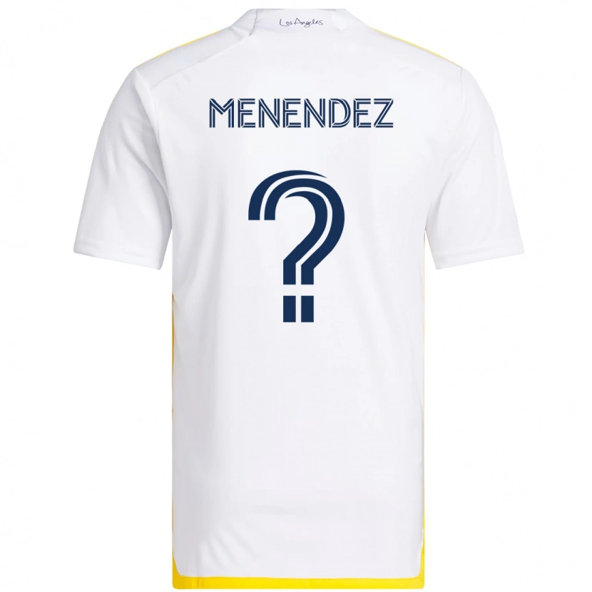 Danxen Kinder Alexsander Menendez #0 Weiß Gelb Heimtrikot Trikot 2025/26 T-Shirt