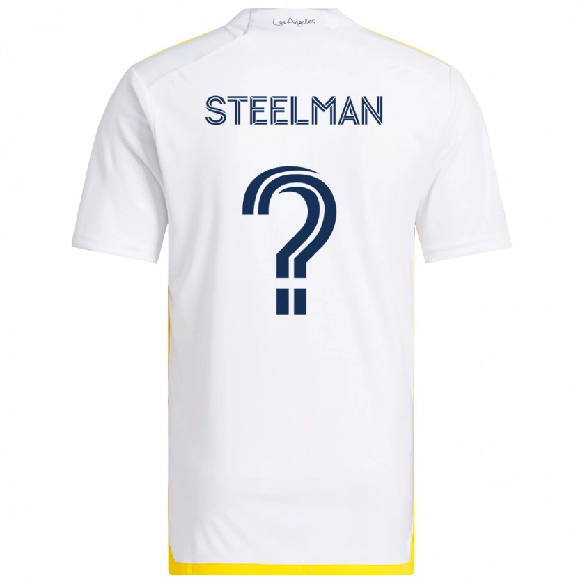 Danxen Kinder Maximus Steelman #0 Weiß Gelb Heimtrikot Trikot 2025/26 T-Shirt