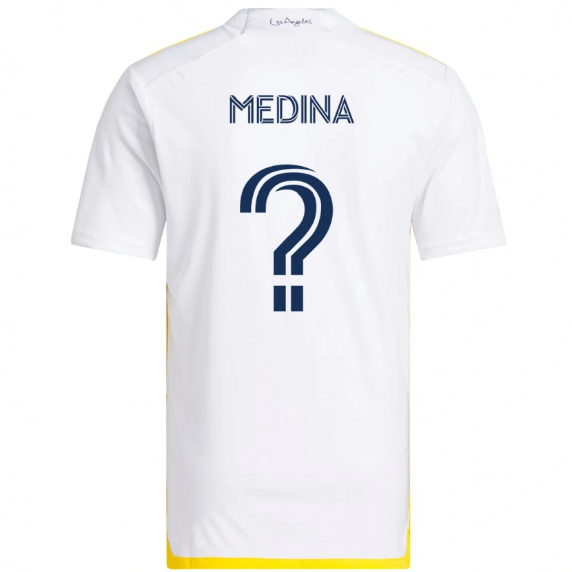Danxen Kinder Aaron Medina #0 Weiß Gelb Heimtrikot Trikot 2025/26 T-Shirt