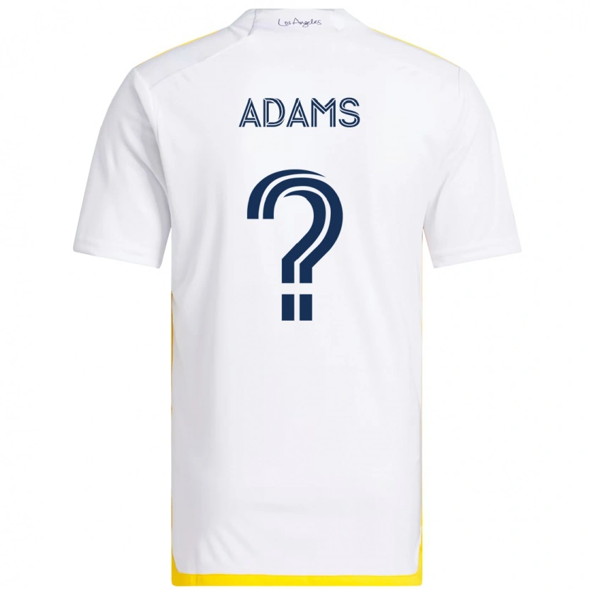 Danxen Kinder Lucca Adams #0 Weiß Gelb Heimtrikot Trikot 2025/26 T-Shirt