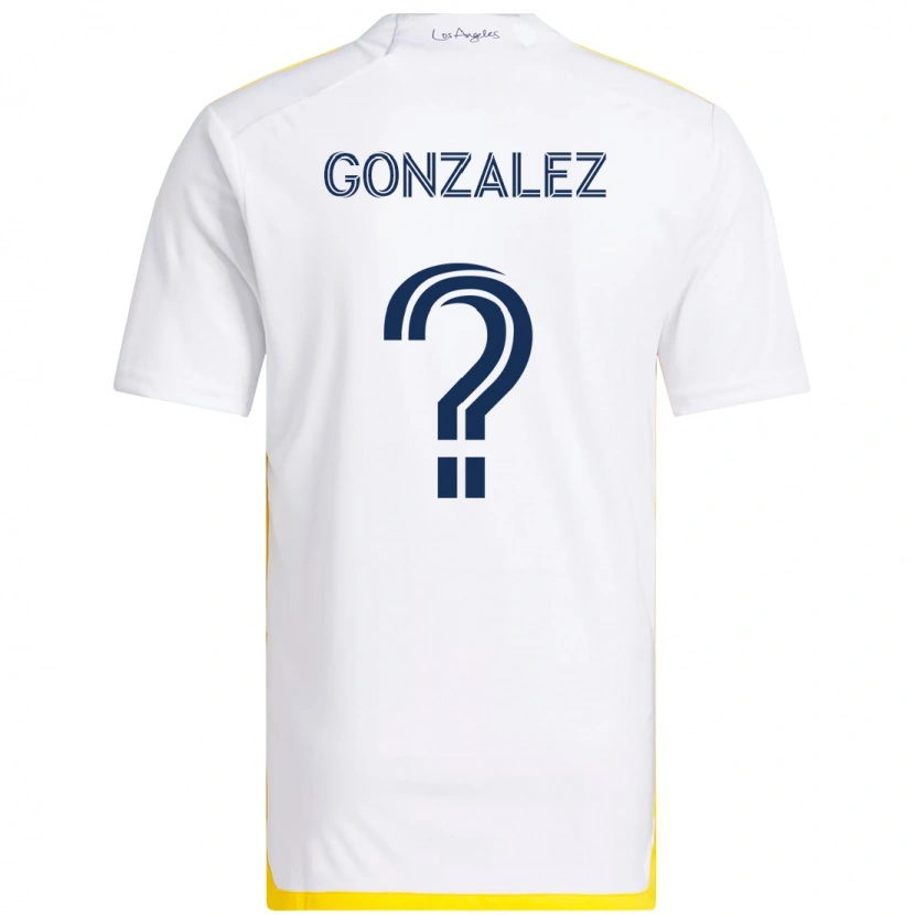 Danxen Kinder Miguel Gonzalez #0 Weiß Gelb Heimtrikot Trikot 2025/26 T-Shirt