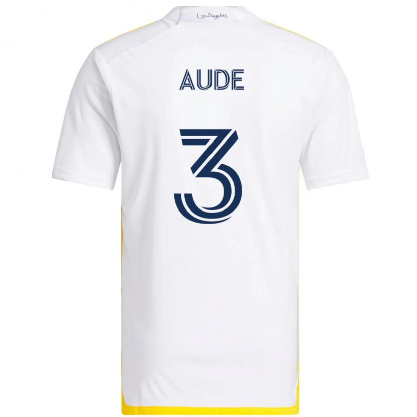 Danxen Kinder Julián Aude #3 Weiß Gelb Heimtrikot Trikot 2025/26 T-Shirt