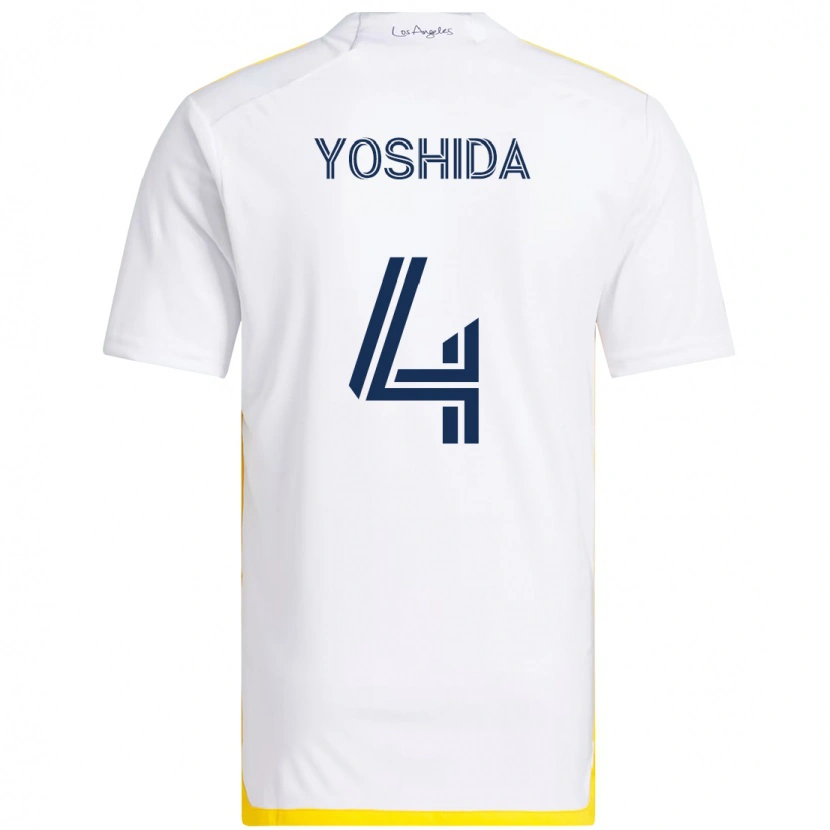 Danxen Kinder Maya Yoshida #4 Weiß Gelb Heimtrikot Trikot 2025/26 T-Shirt