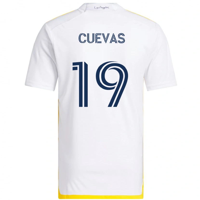 Danxen Kinder Mauricio Cuevas #19 Weiß Gelb Heimtrikot Trikot 2025/26 T-Shirt