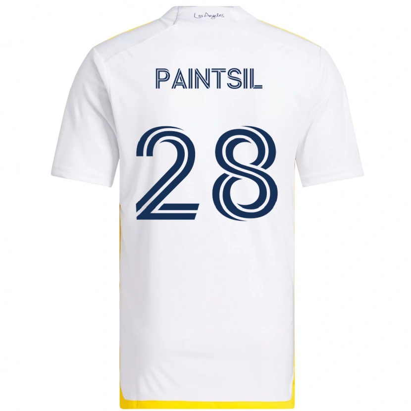 Danxen Kinder Joseph Paintsil #28 Weiß Gelb Heimtrikot Trikot 2025/26 T-Shirt