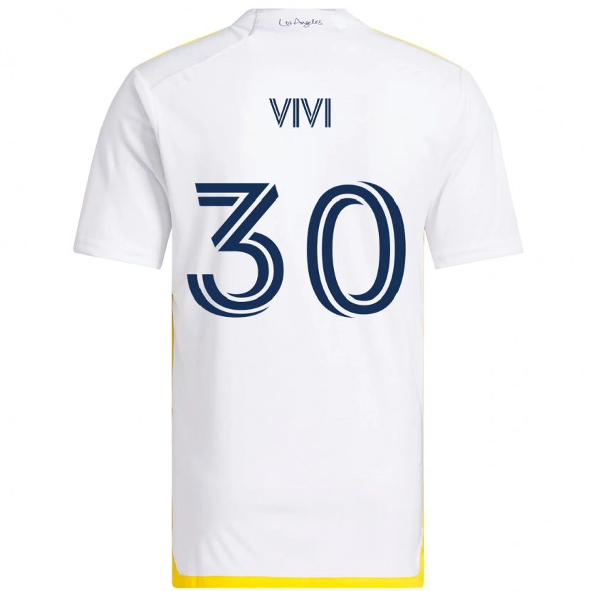 Danxen Kinder Gino Vivi #30 Weiß Gelb Heimtrikot Trikot 2025/26 T-Shirt