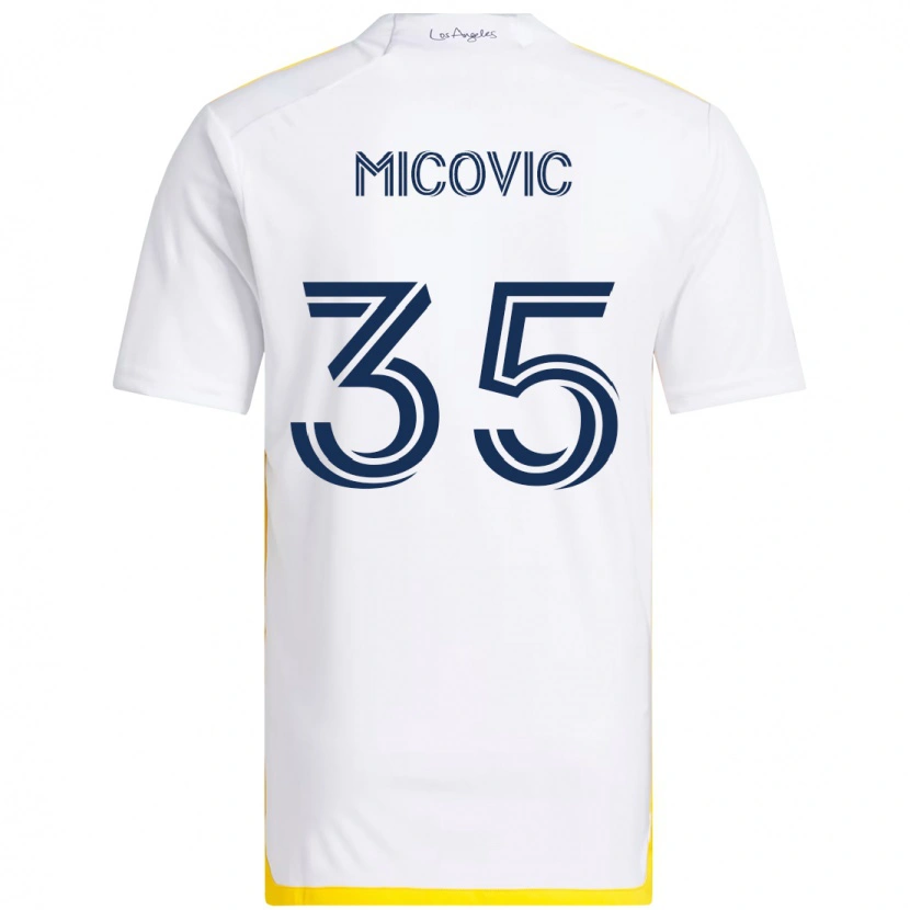 Danxen Kinder Novak Micovic #35 Weiß Gelb Heimtrikot Trikot 2025/26 T-Shirt