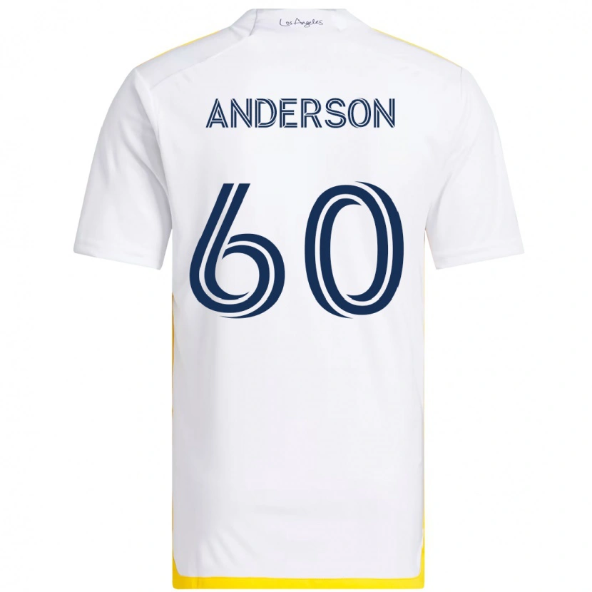 Danxen Kinder Nolan Anderson #60 Weiß Gelb Heimtrikot Trikot 2025/26 T-Shirt