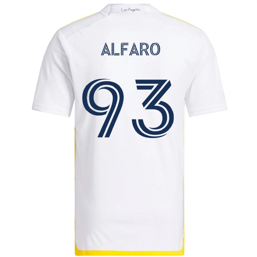 Danxen Kinder Tony Alfaro #93 Weiß Gelb Heimtrikot Trikot 2025/26 T-Shirt