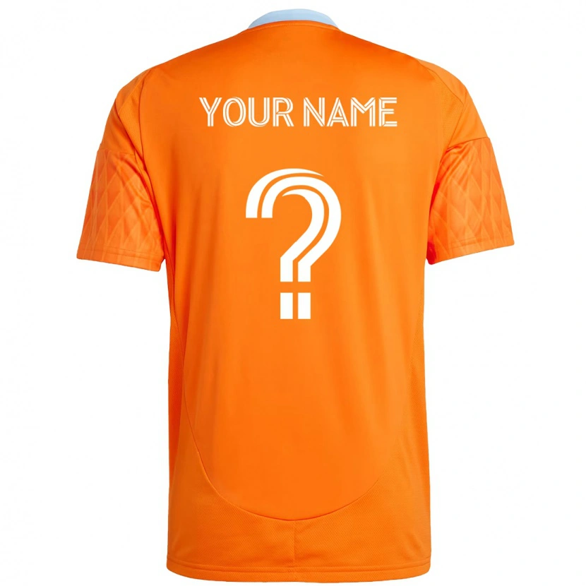 Danxen Kinder Ihren Namen #0 Orange Weiß Heimtrikot Trikot 2025/26 T-Shirt