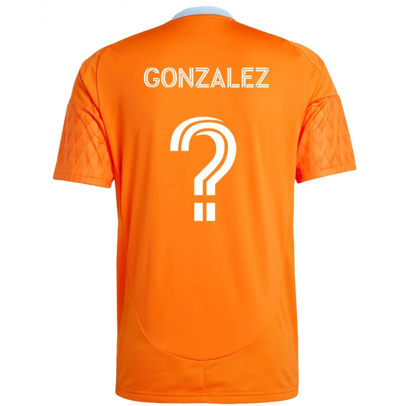 Danxen Kinder Axel Gonzalez #0 Orange Weiß Heimtrikot Trikot 2025/26 T-Shirt