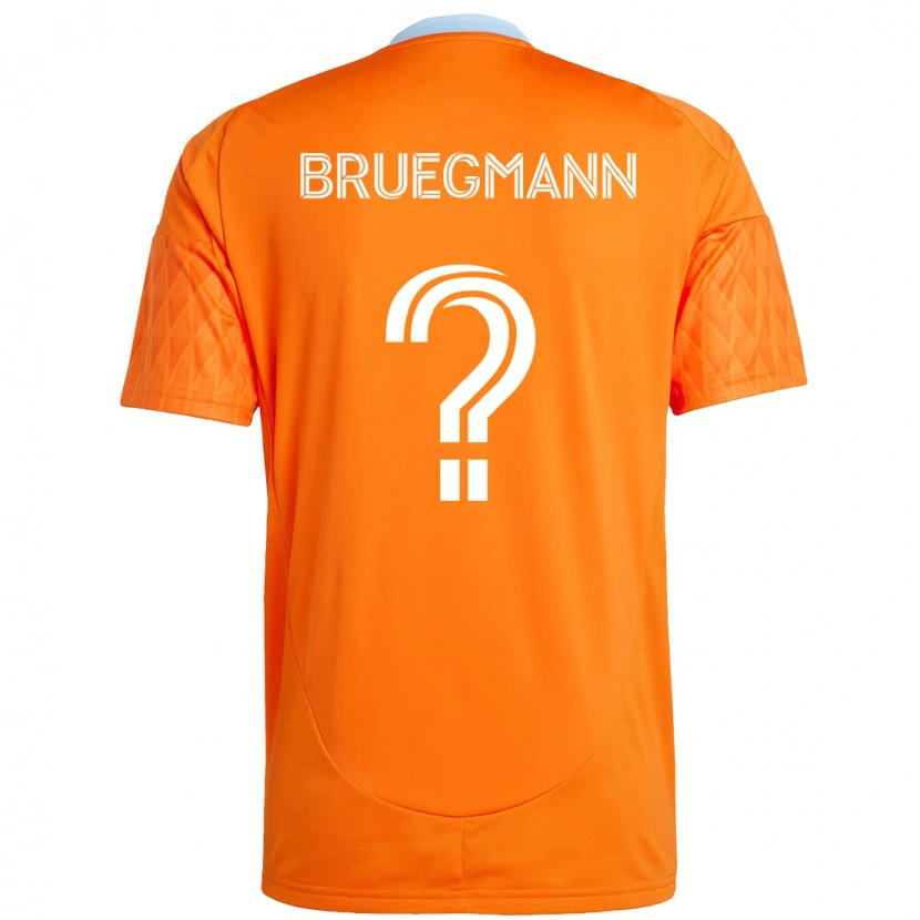 Danxen Kinder Lukas Bruegmann #0 Orange Weiß Heimtrikot Trikot 2025/26 T-Shirt