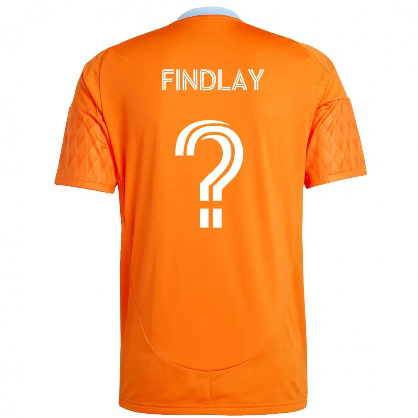 Danxen Kinder Maddox Findlay #0 Orange Weiß Heimtrikot Trikot 2025/26 T-Shirt