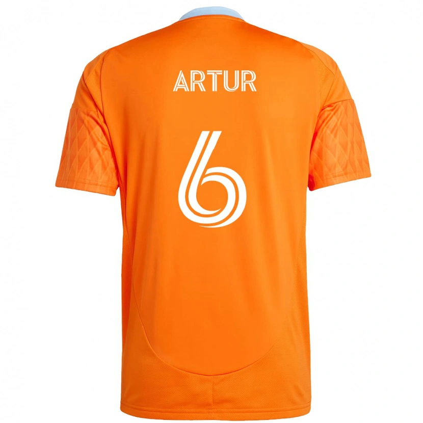 Danxen Kinder Artur #6 Orange Weiß Heimtrikot Trikot 2025/26 T-Shirt