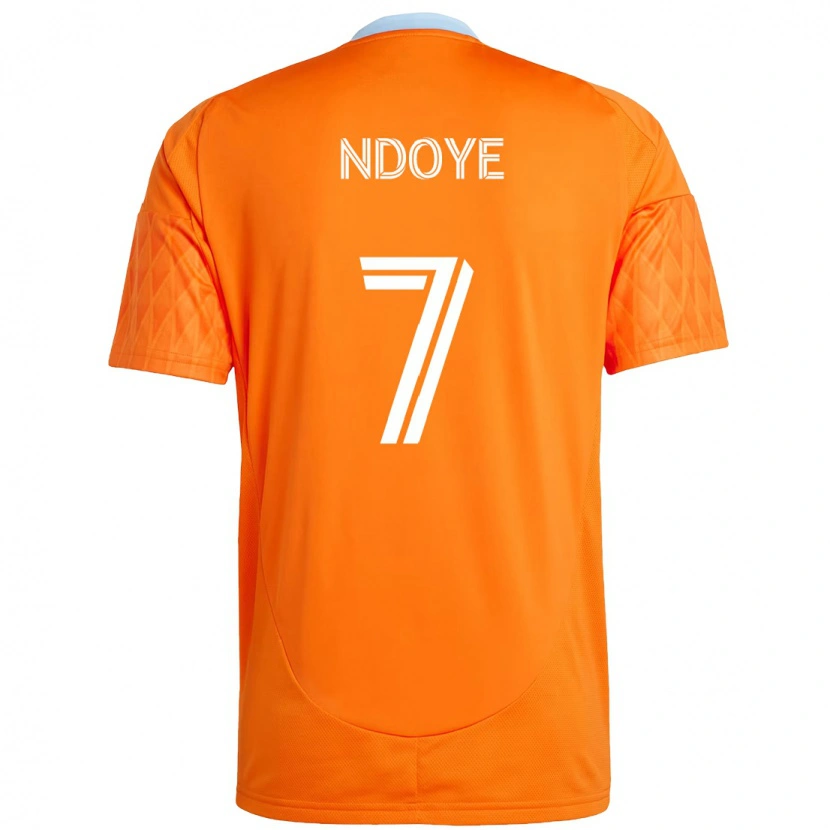 Danxen Kinder Papa Ndoye #7 Orange Weiß Heimtrikot Trikot 2025/26 T-Shirt