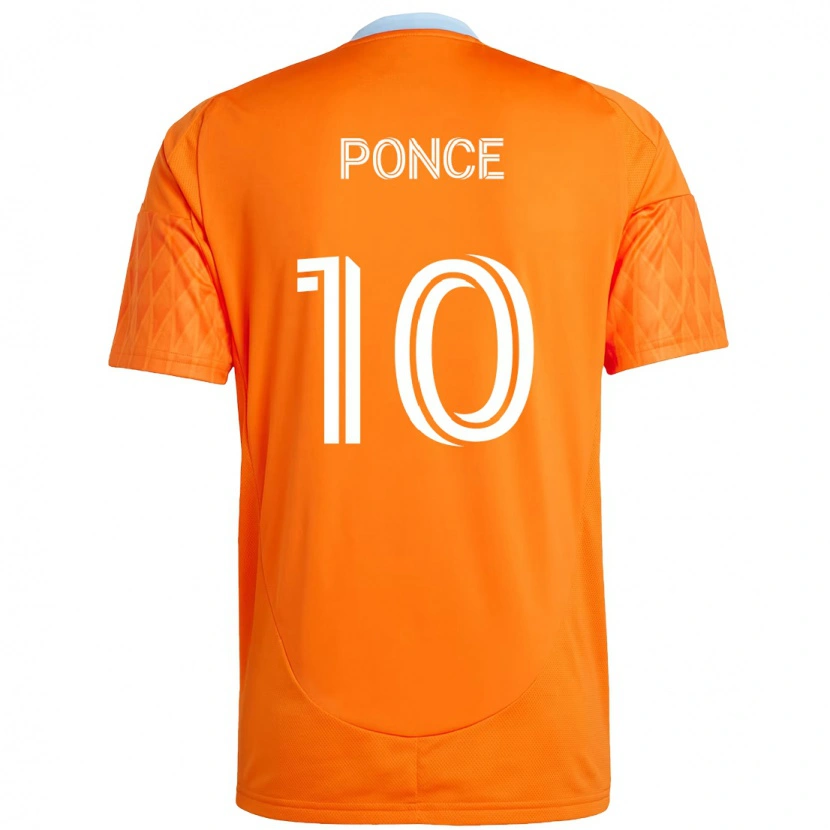 Danxen Kinder Ezequiel Ponce #10 Orange Weiß Heimtrikot Trikot 2025/26 T-Shirt