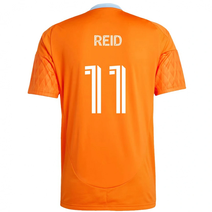 Danxen Kinder Isaiah Reid #11 Orange Weiß Heimtrikot Trikot 2025/26 T-Shirt