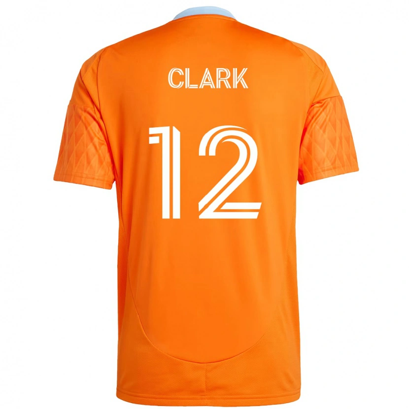 Danxen Kinder Steve Clark #12 Orange Weiß Heimtrikot Trikot 2025/26 T-Shirt