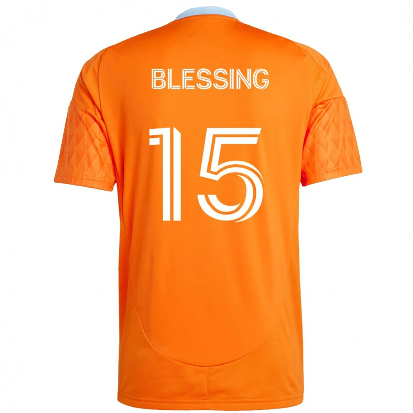 Danxen Kinder Latif Blessing #15 Orange Weiß Heimtrikot Trikot 2025/26 T-Shirt