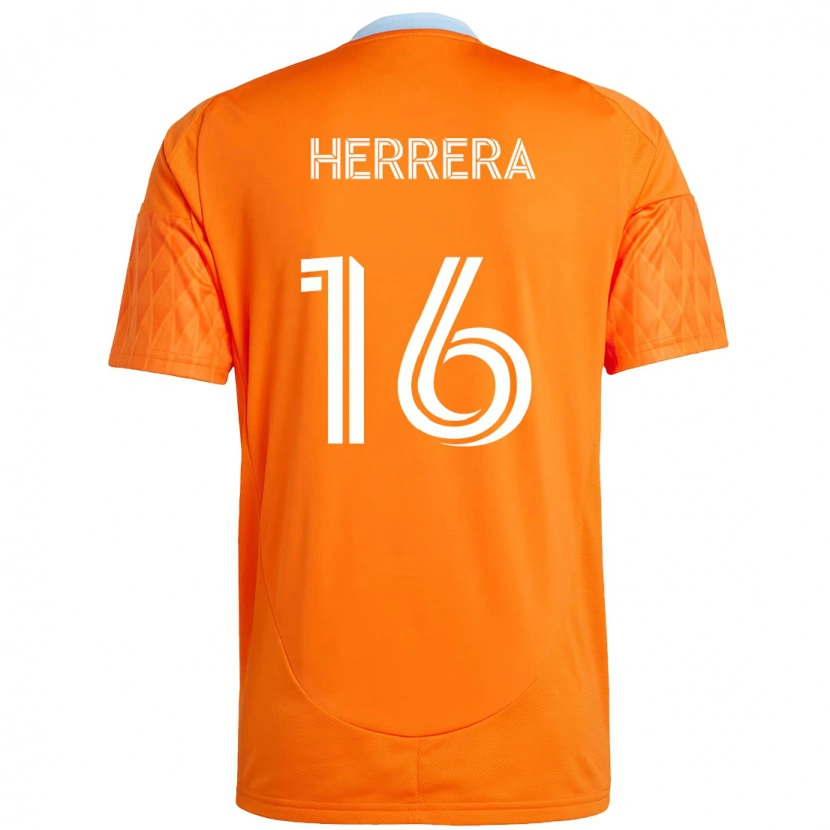 Danxen Kinder Hector Herrera #16 Orange Weiß Heimtrikot Trikot 2025/26 T-Shirt