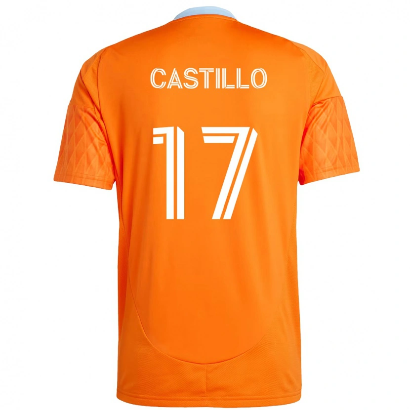 Danxen Kinder Joyner Castillo #17 Orange Weiß Heimtrikot Trikot 2025/26 T-Shirt