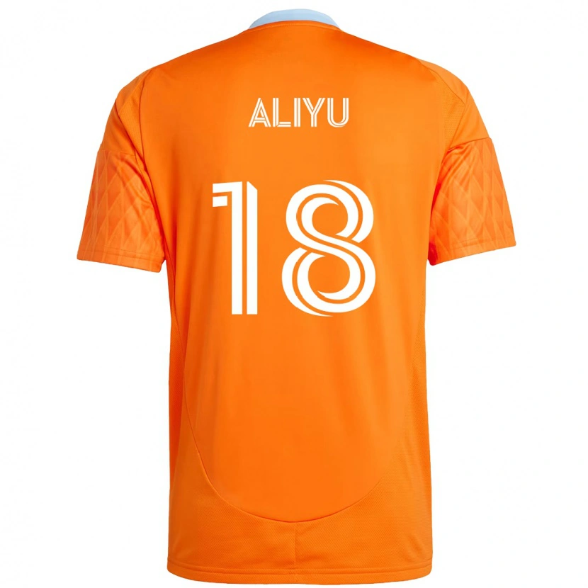Danxen Kinder Ibrahim Aliyu #18 Orange Weiß Heimtrikot Trikot 2025/26 T-Shirt