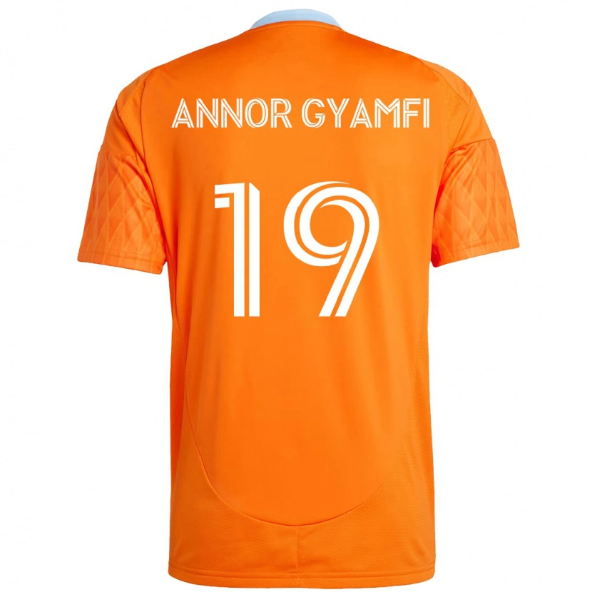 Danxen Kinder Stephen Annor Gyamfi #19 Orange Weiß Heimtrikot Trikot 2025/26 T-Shirt