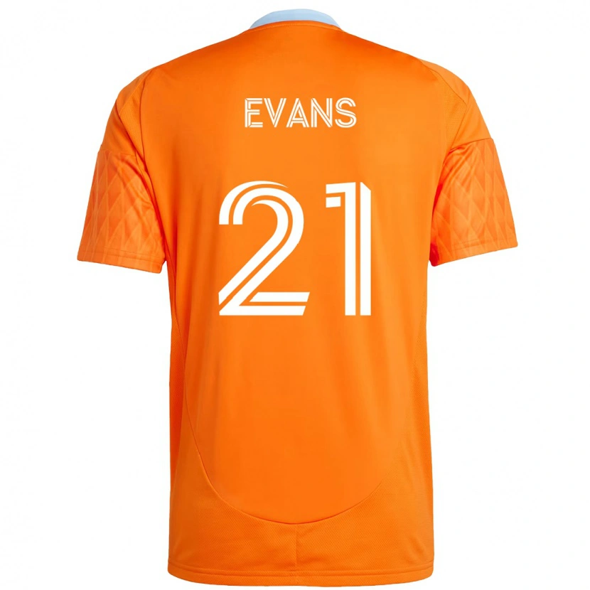 Danxen Kinder Jacob Evans #21 Orange Weiß Heimtrikot Trikot 2025/26 T-Shirt