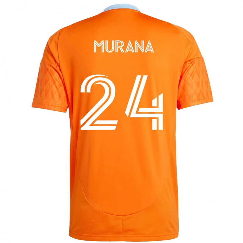 Danxen Kinder Mujeeb Murana #24 Orange Weiß Heimtrikot Trikot 2025/26 T-Shirt
