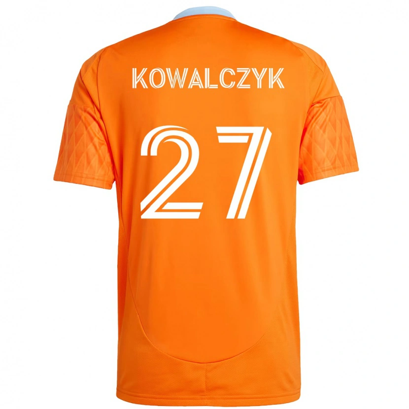 Danxen Kinder Sebastian Kowalczyk #27 Orange Weiß Heimtrikot Trikot 2025/26 T-Shirt