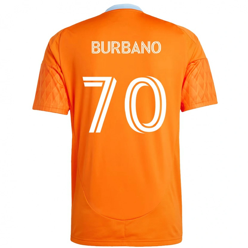 Danxen Kinder Jordy Burbano #70 Orange Weiß Heimtrikot Trikot 2025/26 T-Shirt