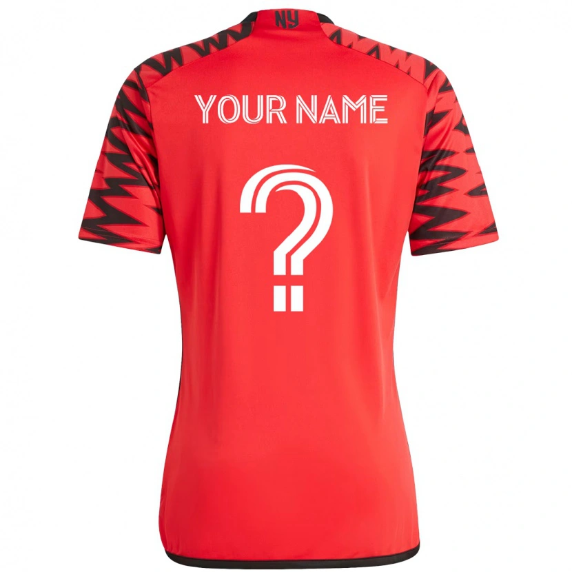 Danxen Kinder Ihren Namen #0 Rot Schwarz Heimtrikot Trikot 2025/26 T-Shirt