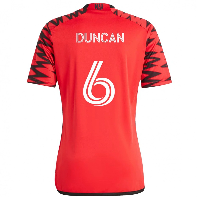 Danxen Kinder Kyle Duncan #6 Rot Schwarz Heimtrikot Trikot 2025/26 T-Shirt