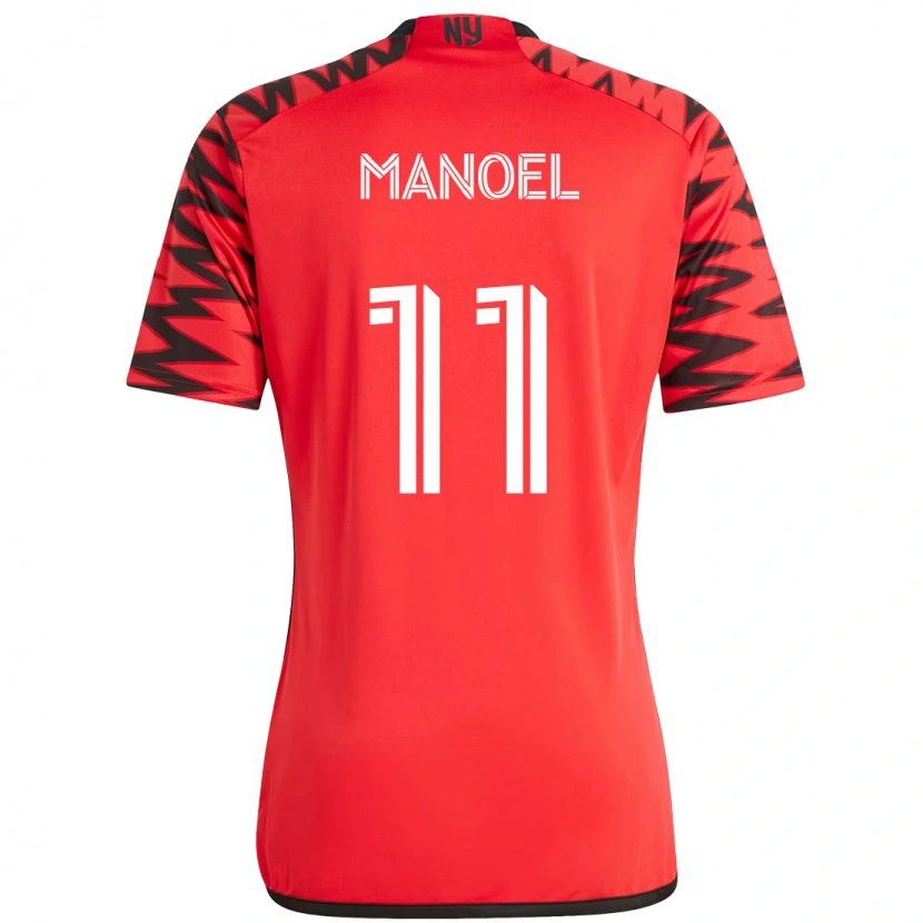 Danxen Kinder Elias Manoel #11 Rot Schwarz Heimtrikot Trikot 2025/26 T-Shirt