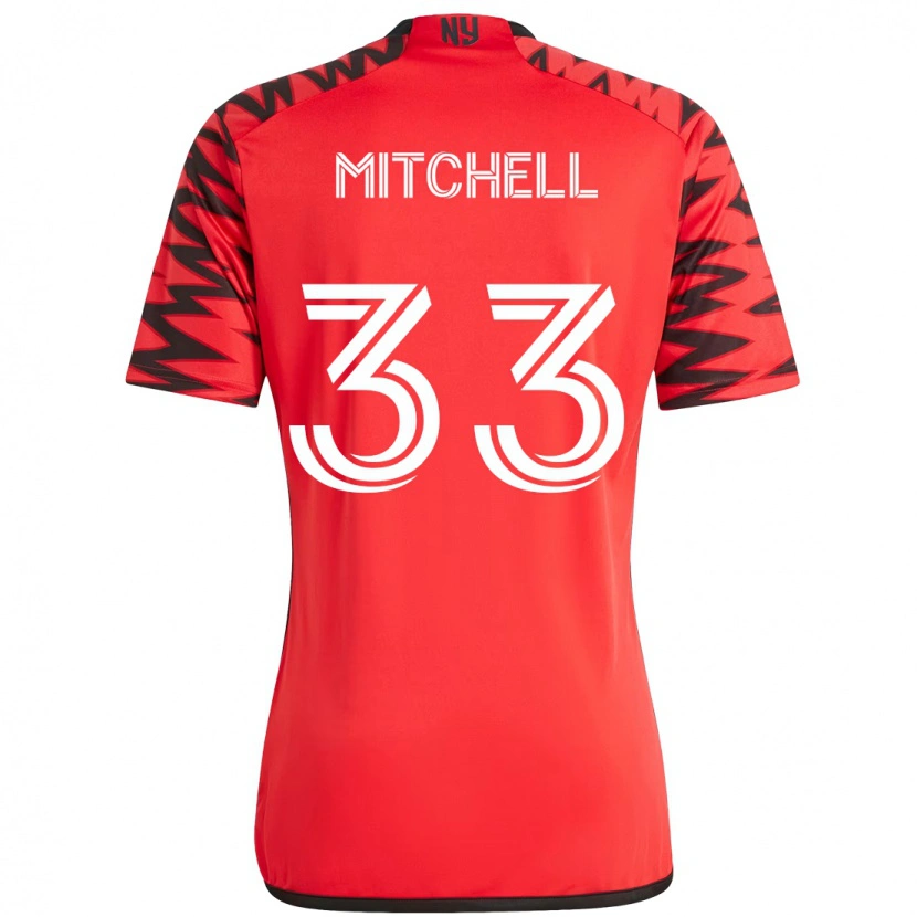 Danxen Kinder Roald Mitchell #33 Rot Schwarz Heimtrikot Trikot 2025/26 T-Shirt