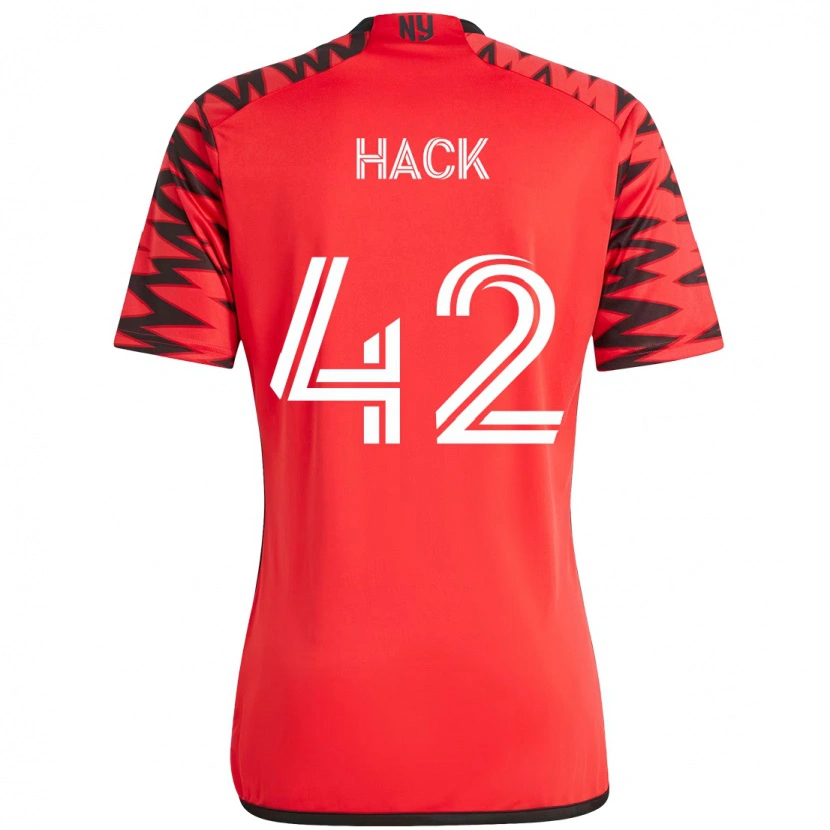 Danxen Kinder Alexander Hack #42 Rot Schwarz Heimtrikot Trikot 2025/26 T-Shirt