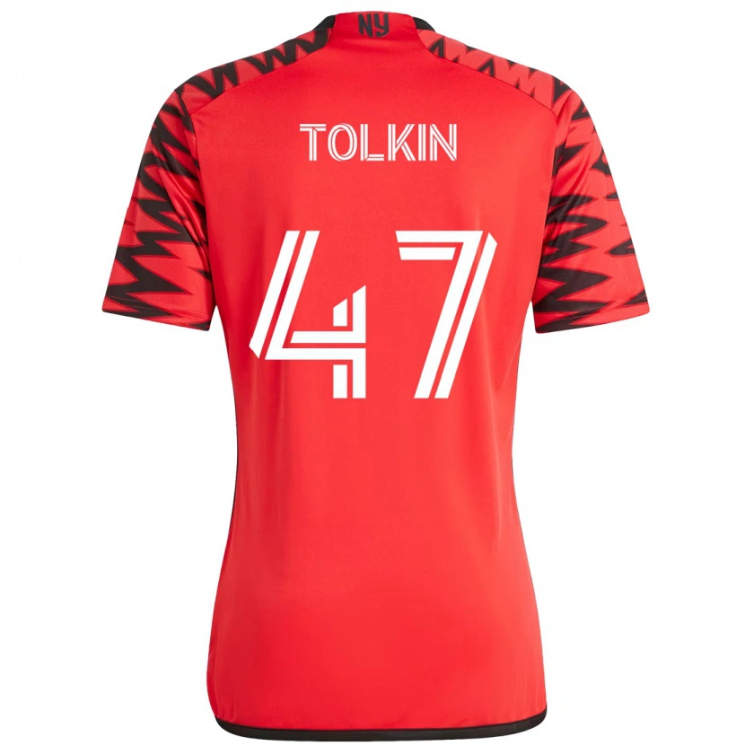 Danxen Kinder John Tolkin #47 Rot Schwarz Heimtrikot Trikot 2025/26 T-Shirt
